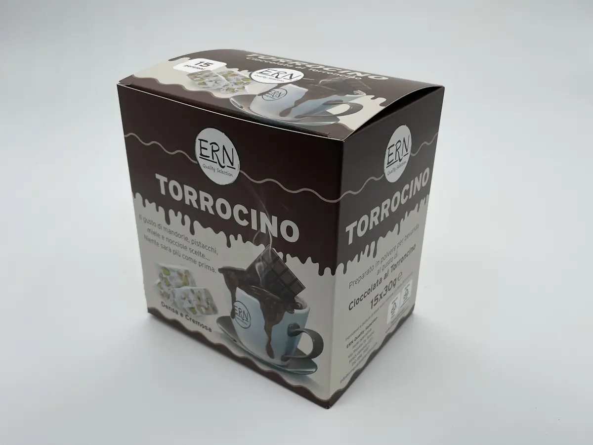 Cioccolata Delizia di Sicilia al Torroncino (Box da 15 bustine x 30 Gr)