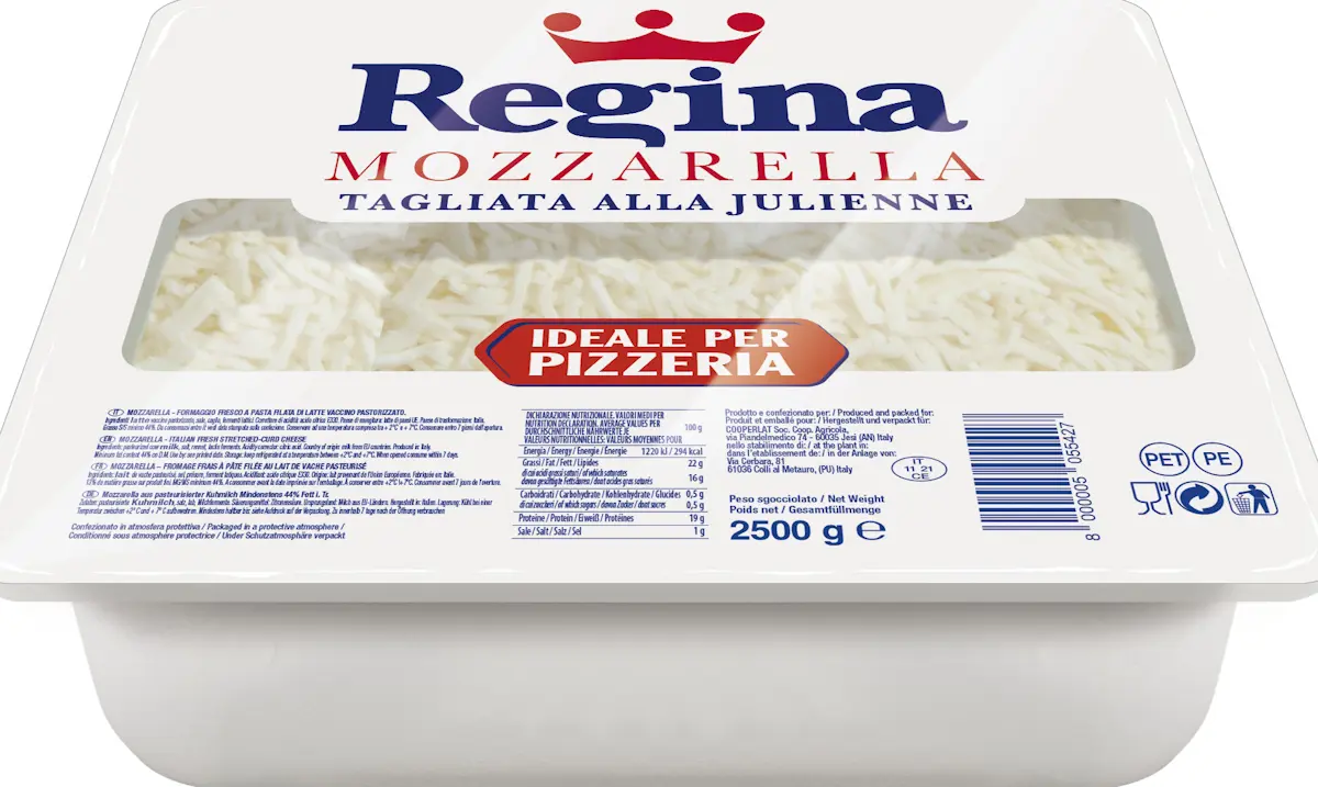Mozzarella Pizzeria Julienne Regina (4 Pz x 2,500 Kg)