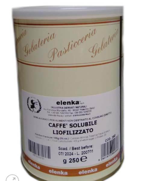 Caffè solubile Liofilizzato - 28 pezzi x 250 g (7 kg)