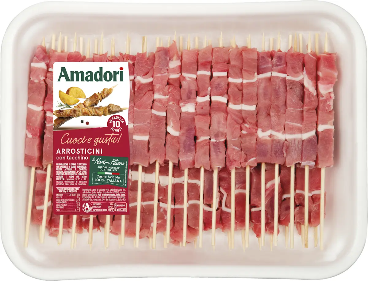 Arrosticini tacchino Maxi 3,36 Kg (4x 840 Gr)