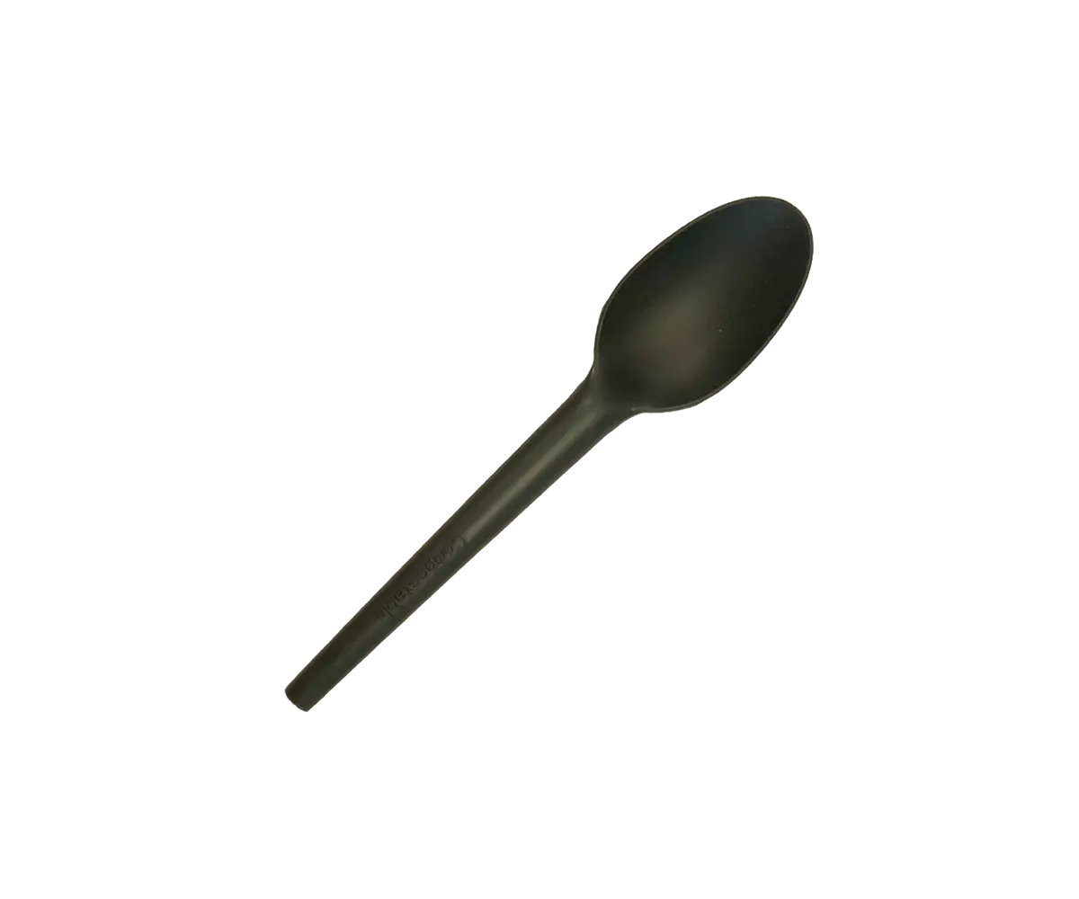 Cucchiaio dessert CPLA nero singolo (2000 Pz)