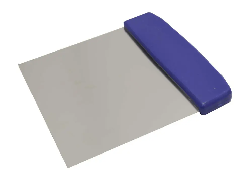 Spatola acciaio inox impugnatura blu (16x16)