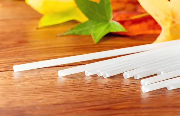 Cannucce 21 Cm/7 PLA Bio Bianche (500 Pz)