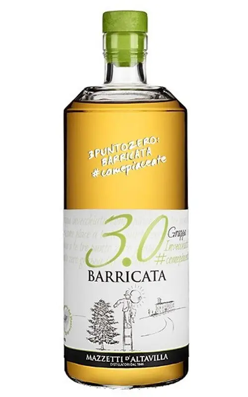 Grappa Mazzetti Barricata 1 Litro (1 Bottiglia)