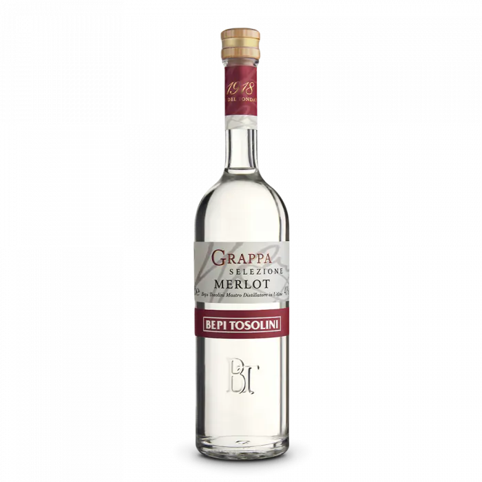 Grappa Merlot Tosolini 1 Litro (1 Bottiglia)
