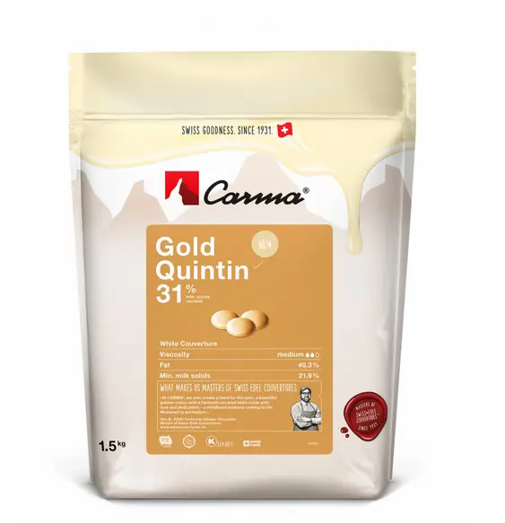 Cioccolato bianco al Caramello 31% (5 Pz x 1,5 Kg)