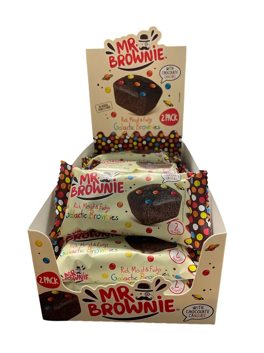 Crystal - Mr. Brownies Smarties (12 confezioni da 2 Pz di Brownies al cioccolato)