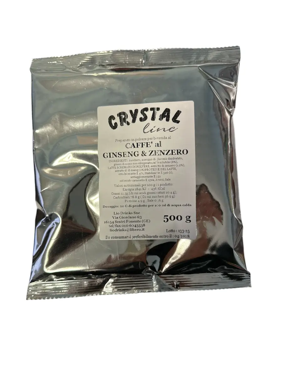 Crystal Seng Zenzero - Caffè solubile di Ginseng e Zenzero (Busta da 500 Gr)