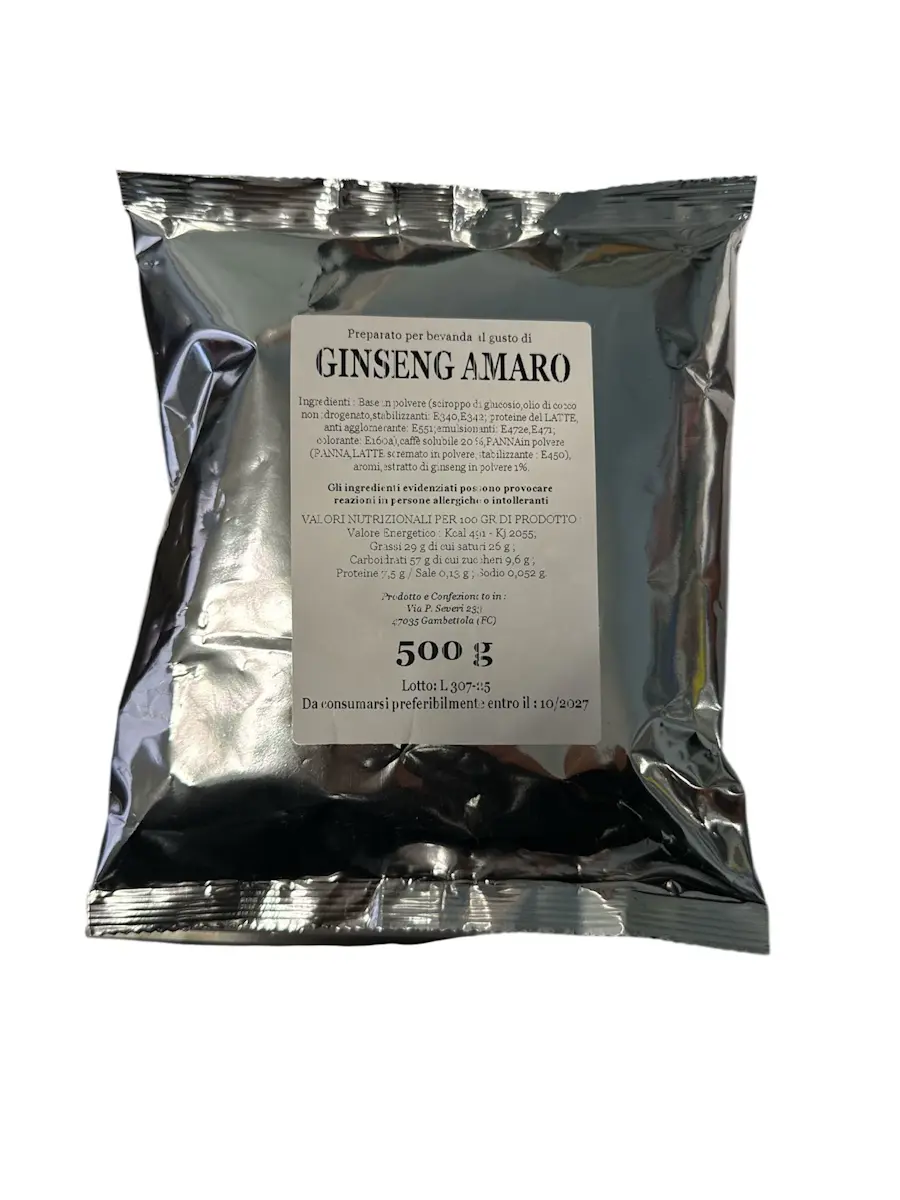 Crystal Seng - Caffè solubile al Ginseng senza zucchero (Busta da 500 Gr)