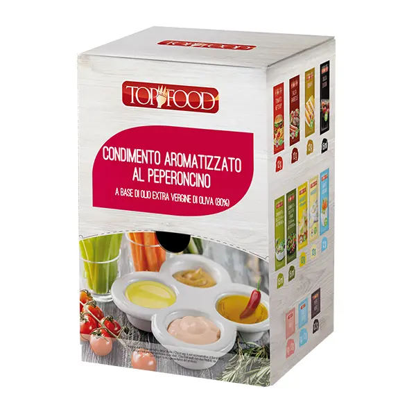 3 Dispenser di Olio Extravergine di oliva al peperoncino da 100 Monodosi (300 Monodosi totali)