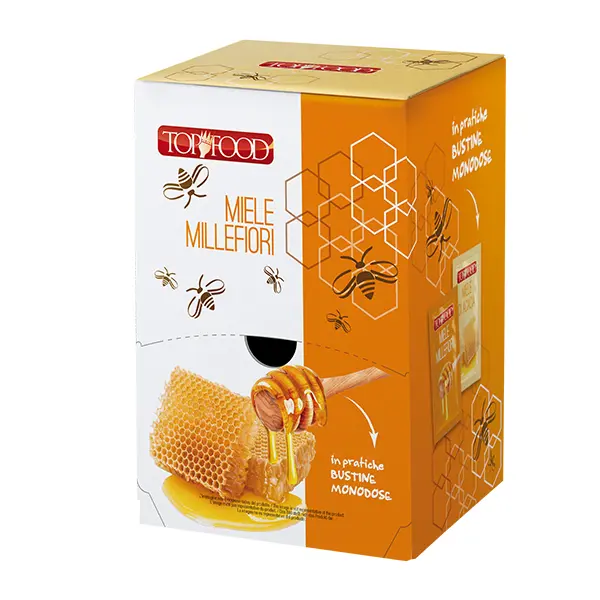 3 Dispenser di Miele millefiori da 100 Monodosi (300 Monodosi totati)