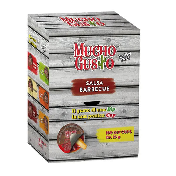 Dispenser Dip Cups Barbecue (100 Monodosi da 25 Gr)