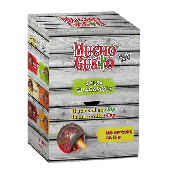 Dispenser Dip Cups Guacamole (100 Monodosi da 25 Gr)