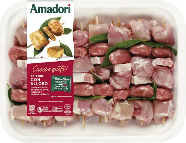 Spiedini di pollo e tacchino con alloro maxi 4,20 Kg ( 2 x 2,100 Kg)