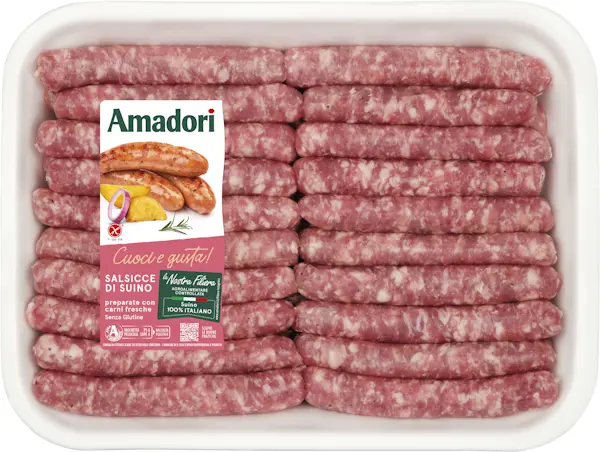 Salsicce di suino classica maxi 4,6 Kg ( 2 x 2,300 Kg)