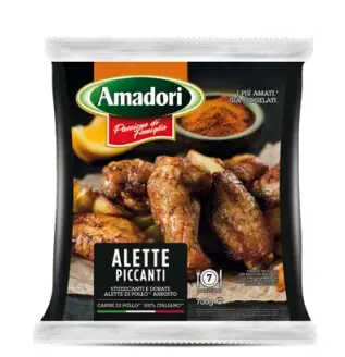 Alette di pollo piccanti kg 3 (3 confezioni x 1kg). Prodotto surgelato