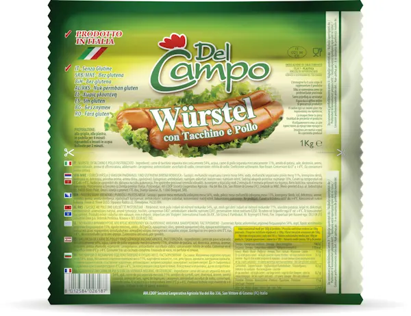 Wurstel di pollo e tacchino kg 4 ( 4 conf x 1kg)