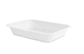 Vaschetta 1200 Ml Bagassa Gourmet bianca (600 Pz)