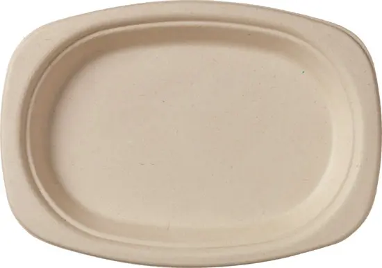 Piatto Bagassa Ovale Marrone 22 Cm (500 Pz)