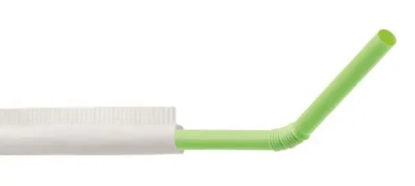 Cannucce 24 Cm/5 PLA Verdi Imb. Piegh. (400 Pz)