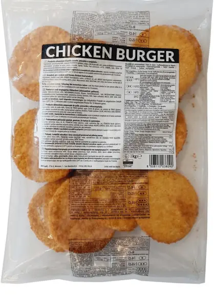 Chicken Burger (4 Pz x 1 Kg) Prodotto surgelato