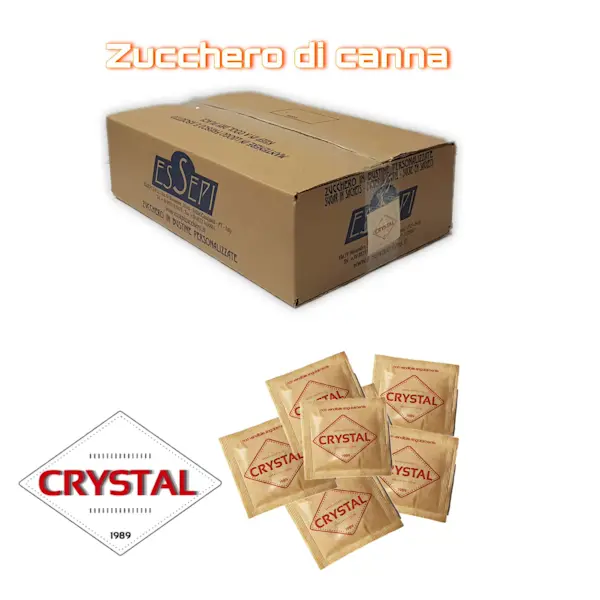 Crystal - Zucchero di Canna (1.600 bustine da 3,2 Gr Cad.)