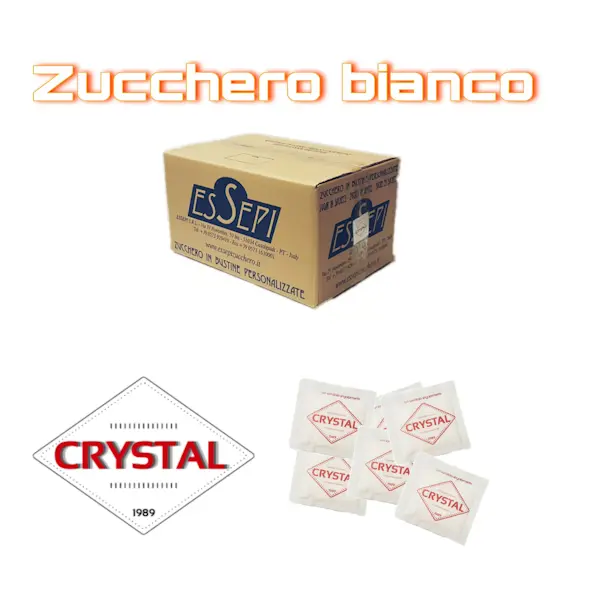 Crystal - Zucchero Bianco (3.200 bustine da 3,2 Gr Cad.)
