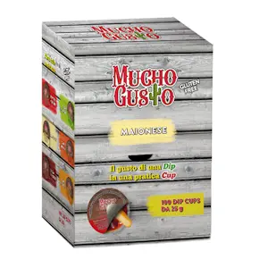 Dispenser Dip Cups Maionese 50 % (100 Monodosi da 25 Gr)