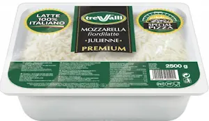 Mozzarella pizzeria julienne TreValli Premium (4 Pz x 2,500 Kg)