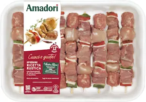Spiedini rustici maxi (Pollo e Tacchino) 5,40 Kg ( 4 x 1,350 Kg)