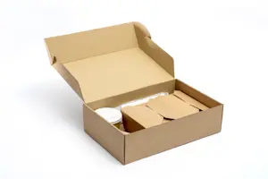 Scatola delivery box 34 x 22,2 x 9,2 cm avana (50 Pz)
