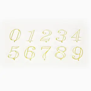 Numeri Singoli in plastica - color oro senza base (100 Pz)