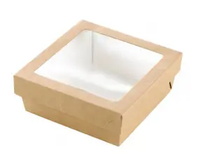 Vaschetta + Coperchio C/F Avana Kray (13,5 x 13,5 Cm - 250 Pz)