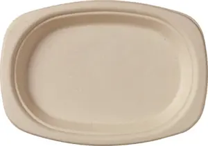 Piatto Bagassa Ovale Marrone 22 Cm (500 Pz)