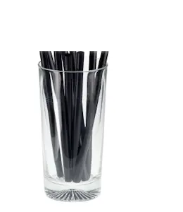 Cannucce 14 cm/7 PLA Bio Nere (500 Pz)