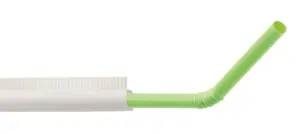 Cannucce 24 Cm/5 PLA Verdi Imb. Piegh. (400 Pz)