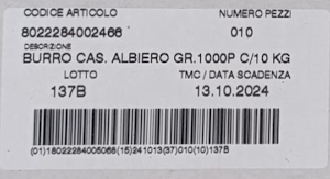 Burro fresco Italiano - Caseificio Albiero - (10 Pz x 1 Kg) - 2