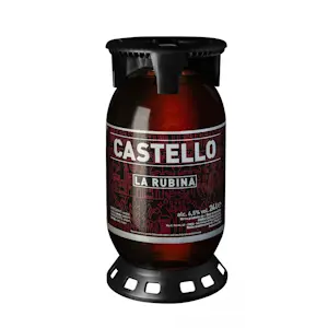 Fusto Birra Castello Rubina 24 Lt.  -Pet attacco a baionetta- - 1
