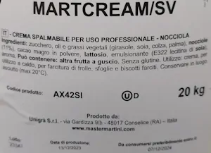 MartCream Crema spalmabile gianduia 20 Kg