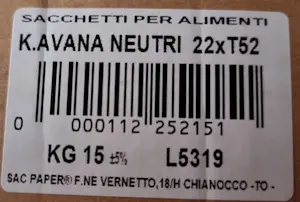 Sacchetti Avana neutri 22x52 Kg 15 - 2